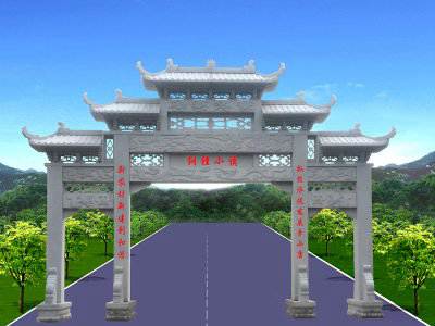 石雕欄桿、石拱橋、石欄桿